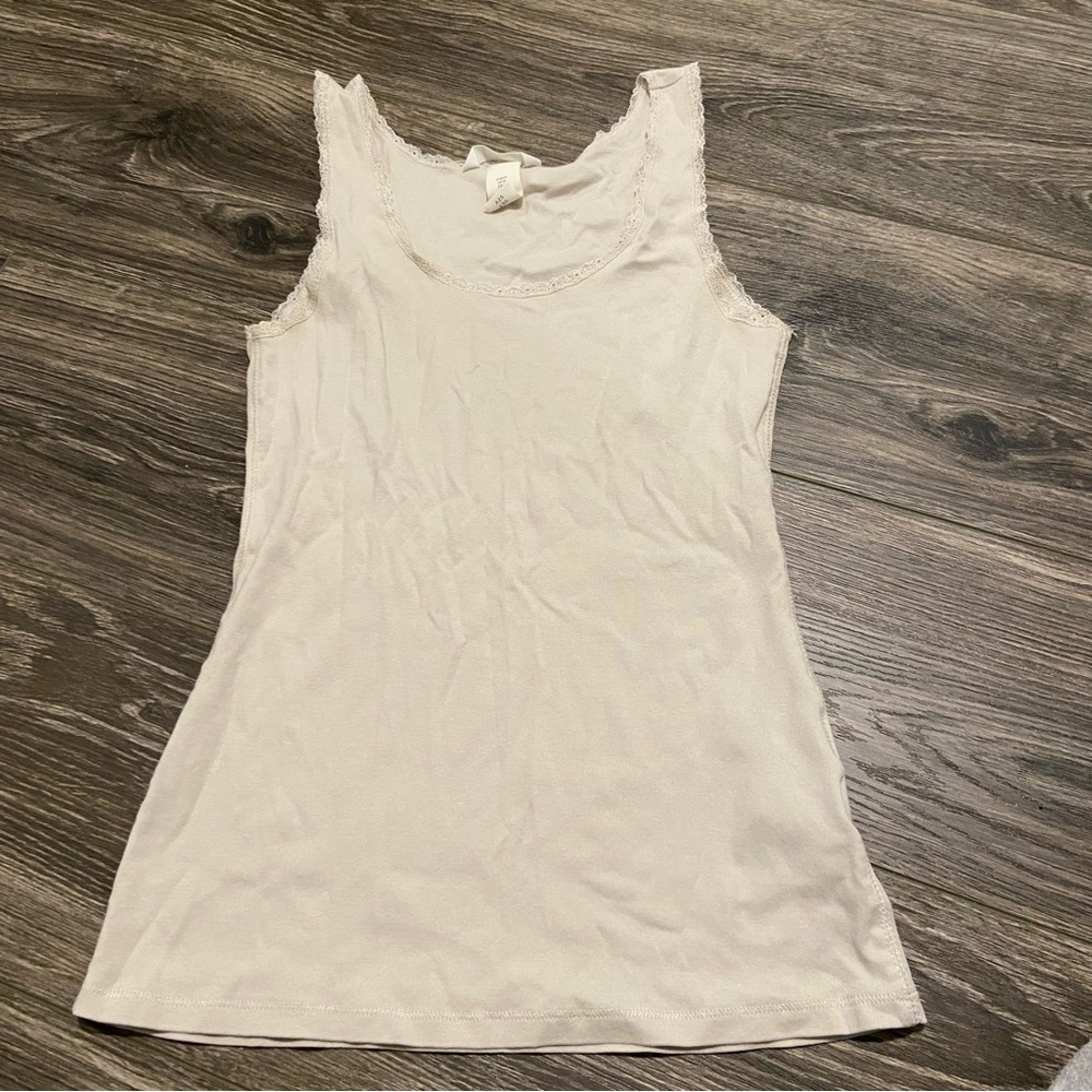 H&M nude stretch tank top size M